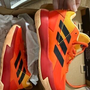Adidas Kids' Vibrant Orange and Black Sneakers Brand New Never worn